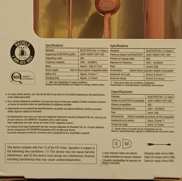 Jvc Bluetooth Headphones Ear Buds - Marshmellow Wireless . 3 BLACK SOLDpinkSOLD - Picture 10 of 10